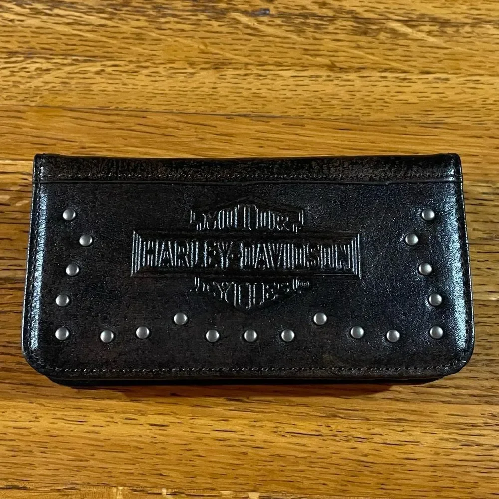 Harley Davidson IPhone dark brown leather case NWT